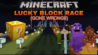 Minecraft PE 1v1v1 Lucky Block Race Challenge (GONE WRONG) (EPIC FIGHT BATTLE AT THE END⚔️)