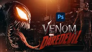 MARVEL | Daredevil &times; Venom | Photoshop Manipulation Poster | Nisa Creations