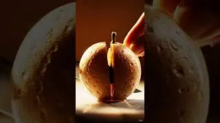This Glass Chikoo Turns Real 😲 | ASMR Slicing #shorts