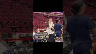 Caitlin Clark Having Fun with Zayn Before Game vs Chicago Sky
