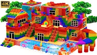 DIY Satisfying Magnet Balls ❤️ Build Villa House Has Garden & Pool For HGoldFish With Magnetic Balls