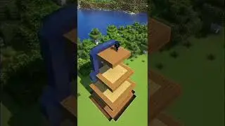 water house 🏡 in Minecraft #minecraft #shorts #shortsfeed #easyhouse #treehousedesign #gaming