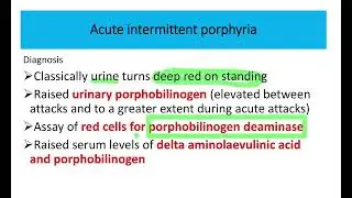 Acute intermittent porphyria pathology MRCS question solve (CRACK MRCS)