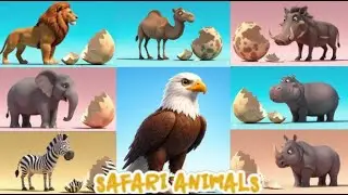 Safari Animal Sounds Song | Nursery Rhyme for Kids - Learn Animal Names and Sounds