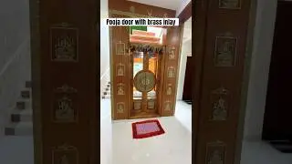Pooja unit with brass inlays.  #home #trend #homedesign #pooja #poojaroom #interior #interiordesign