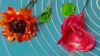 Sugarpaste Flowers  Sunflower, Rose& Leaf