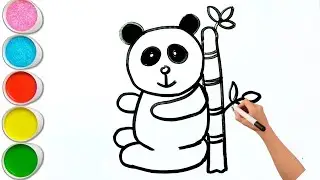 How to Draw a Cute Panda 🐼 | Panda Drawing Step by Step | Kids Easy Drawing