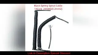14Core 24AWG 0.2mm2 Black Spring Spiral Cable Telescopic Wire Stretch Stretchable Wire Shrinkable Ca