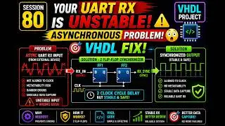 80 ~ VHDL Project : UART - Design UART Receiver Synchronizer | Why needed and how to code?