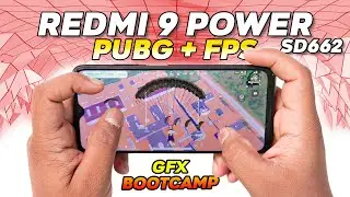 Redmi 9 Power Pubg Test with FPS Meter & Heating | SD 662 Bootcamp 🔥 lga di...
