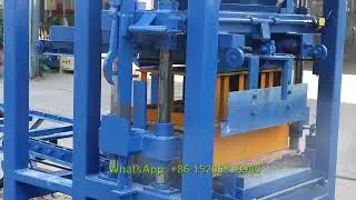 QT4 24 cement concrete semi automatic brick making machine for hollow blocks, bricks pavers