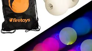 5x Pro LED Glow Juggling Balls - Ultra-Bright - MIX COLORS- Battery Powered Glow LED Juggling Ball S