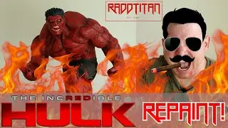 Sideshow Collectibles Red Hulk Premium Format Repaint and 1 of a kind portrait