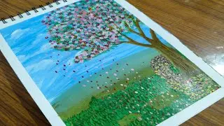 Cherry Blossom Painting | How To Paint Cherry Blossom In Easy Way 