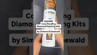 New SQUARE diamond painting kits from ArtDot - Cozy Reading #craftastherapy #diamondpainting