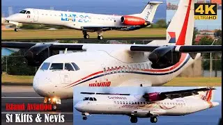Regional Action | E145, Cessna 402, ATR 72-600, E120, BN2 Islander...@ St. Kitts, Eastern Caribbean