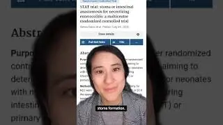 STAT trial: stoma or intestinal anastomosis for necrotizing enterocolitis