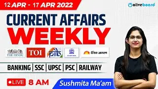12 - 17 April 2022 | Weekly Current Affairs 2022 | Current Affairs April 2022 | By Sushmita Ma'am