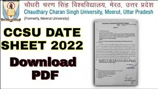 How to download CCSU date sheet||CCS university ki date sheet kaise dekhe#ccsu #ccsu_news#datesheet
