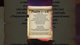 Psalm 1:1-6 BLESSED is the one who DOES NOT walk in step with the WICKED or stand in the way