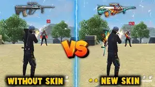 FREE FIRE NEW AUG - ROARING GUNFIGHTER DAMAGE ABILITY TEST | BEST AUG SKIN IN FREE FIRE