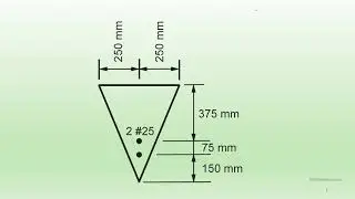 CONC101-109-105: Elastic Analysis of a Cracked Triangular Reinforced Concrete Beam.