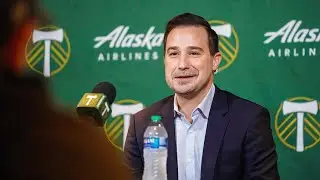 New Timbers general manager Ned Grabavoy speaks to the media