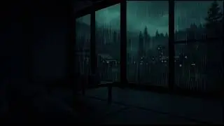Quiet Rain Washing a Forest Cabin with Low Thunder ⚡ | Relax, Unwind, Sleep