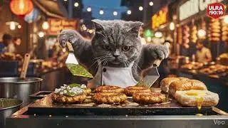 Cat Chef Cooks Indian Street Food 🐱🍳😂 | Funny Cat Cooking Video
