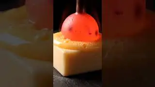 Red Hot Iron Ball vs CHEESE ASMR #asmr #experiment #experimnent #relaxing #youtubeshorts