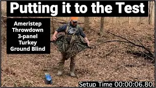 #129 Ameristep Throwdown Turkey Ground Blind First Time Setup & Take Down Review