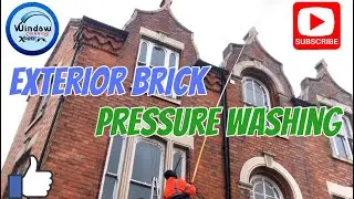 Exterior Pressure washing - Cleaning the bricks of the building - Window Cleaning Xpert