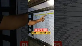 BHU PG 2025 1st Round Cutoff Out #cuetpg2025