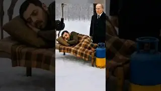 Cold War Scene  Gas, Sleep, and Silence🥶 #globalpresidents #putin #zelensky #comedy ☃️#viralcomedy