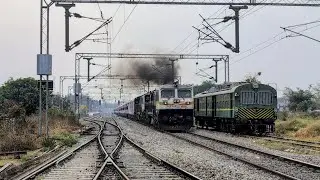 Double Diesel Engine Trains 17641 KCG-NRKR Intercity Exp & 07606 AK-TPTY Special Exp 