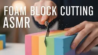Super Satisfying Foam Block Cutting ASMR | Crunchy & Smooth Sounds