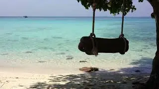 Swing on a Beach, Water, Ocean Sounds to help you Sleep - Relax, Calm, Reduce Stress and Insomnia