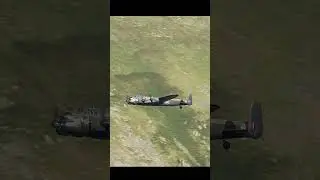 RAF Lancaster Bomber low level flight.