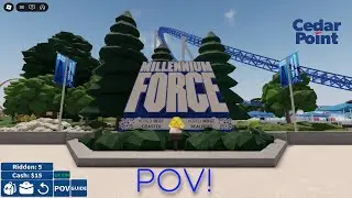 Millennium Force Roller Coaster POV at Cedar Point on Roblox!