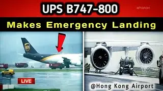 ✅UPS B747-8 Makes Emergency Return Landing | @Hong Kong Airport | After An Engine Fire🔥
