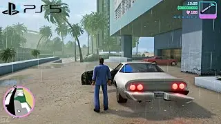 GTA Vice City Remastered | PS5 Heavy Rain Gameplay | 4K 60FPS