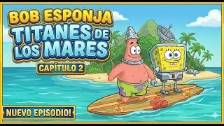 BOB ESPONJA TITANS OF THE TIDE CAP:2 NOS DAN UNA TABLA DE SURF!!!