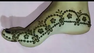 Easy feet mehndi design using cotton buds #shortmehndi #tricks #viralmehndi #simplemehndi #ytshorts