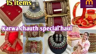 Meesho Haul/Meesho Karwa chauth special haul/Jewellery set/dupattas/Bangles/thali set