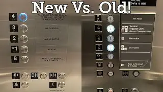 New vs. Old Montgomery/TKE Elevators @ Denver Intl. Airport Terminal A - Denver, CO.