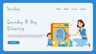 Laundry Service Website Landing page using HTML & CSS | landing page | web coder