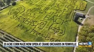 20 acre corn maze now open at Crane Orchards in Fennville
