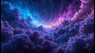 Deep Space Ambience for Sleep | Floating Through Colorful Nebula Clouds in Calm Cosmic Silence