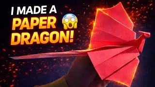 I Turned Paper Into a DRAGON&hellip; 😳 (Origami Plane)