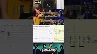 Acquiesce - Oasis - Rhythm & Lead Guitar Lesson - Rolling Tab - Cover - Demonstration  #oasisreunion